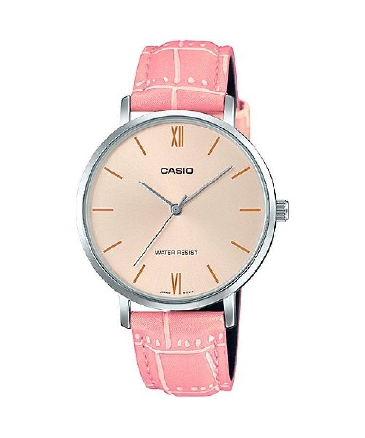 Casio Collection Women's Watch (LTP-VT01L-4BUDF) 3 Casio Collection Minimal. Leather - Antique Pink (LTP-VT01L-4BUDF) Women's Watch
