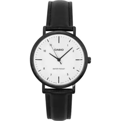 Casio Standard Analog Leather Strap White Dial Quartz LTP-VT03BL-7B Women's Watch