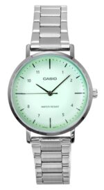 Casio Standard Analog Stainless Steel Mint Green Dial Quartz LTP-VT03D-3B Women's Watch