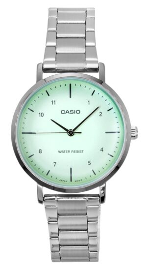 Casio Standard Analog Stainless Steel Mint Green Dial Quartz LTP-VT03D-3B Women's Watch