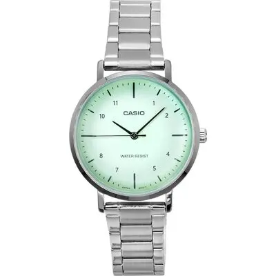 Casio Standard Analog Stainless Steel Mint Green Dial Quartz LTP-VT03D-3B Women's Watch
