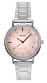 Casio Standard Analog Stainless Steel Salmon Dial Quartz LTP-VT03D-4B Women's Watch