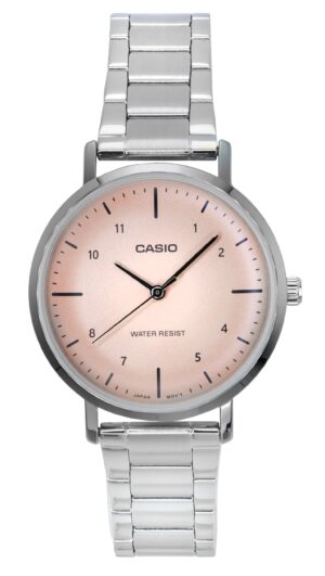 Casio Standard Analog Stainless Steel Salmon Dial Quartz LTP-VT03D-4B Women's Watch