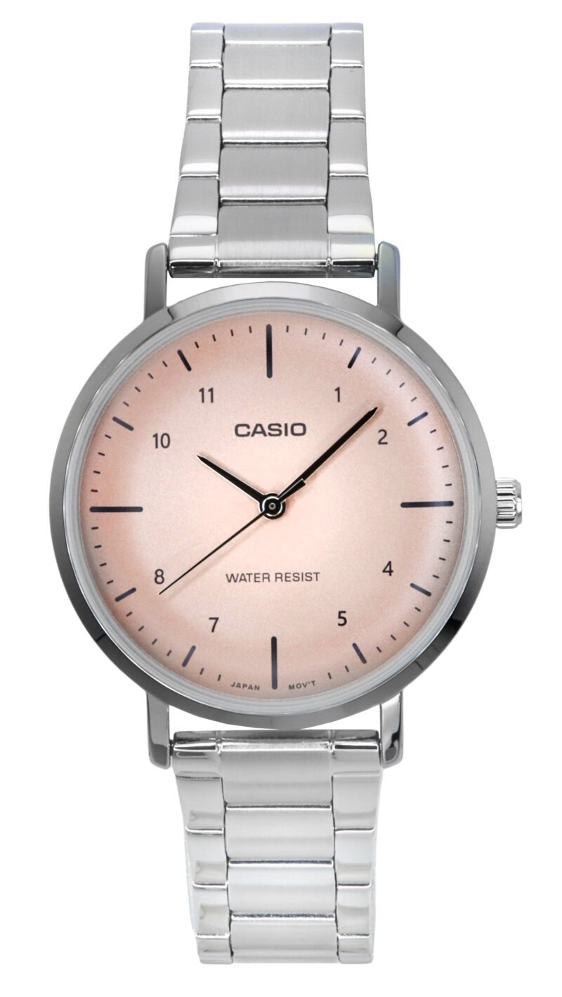 Casio Standard Analog Stainless Steel Salmon Dial Quartz LTP-VT03D-4B Women's Watch