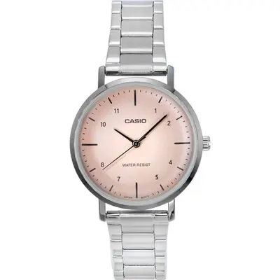 Casio Standard Analog Stainless Steel Salmon Dial Quartz LTP-VT03D-4B Women's Watch