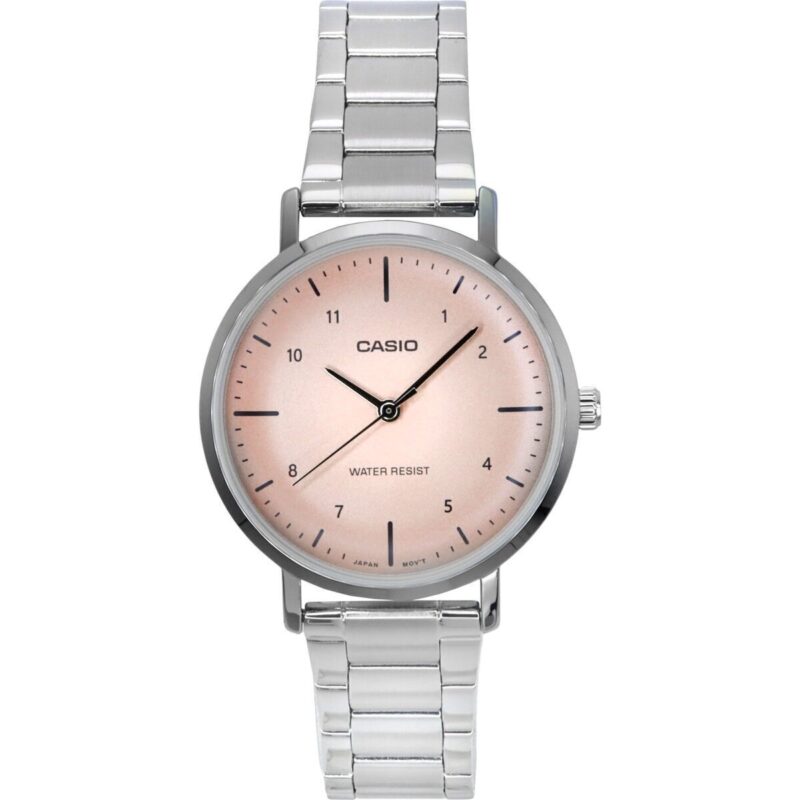 Casio Standard Analog Stainless Steel Salmon Dial Quartz LTP-VT03D-4B Women's Watch