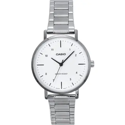 Casio Standard Analog Stainless Steel White Dial Quartz LTP-VT03D-7B Women's Watch