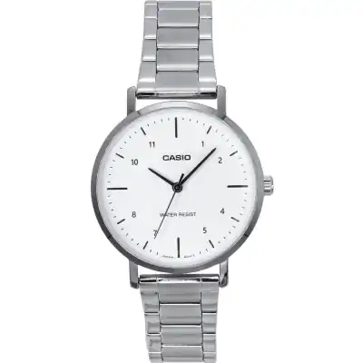 Casio Standard Analog Stainless Steel White Dial Quartz LTP-VT03D-7B Women's Watch