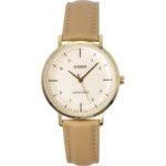 Casio Standard Analog Leather Strap Salmon Dial Quartz LTP-VT03GL-4B Women's Watch