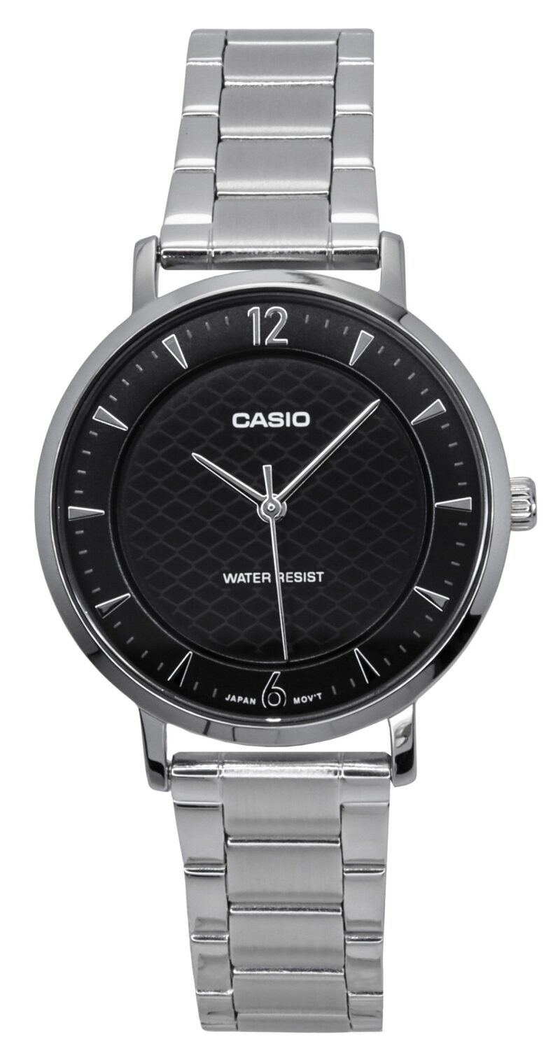 Casio Standard Analog Stainless Steel Black Dial Quartz LTP-VT04D-1A Women's Watch