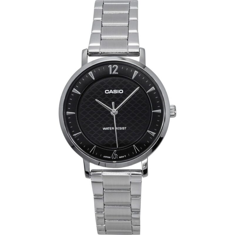 Casio Standard Analog Stainless Steel Black Dial Quartz LTP-VT04D-1A Women's Watch