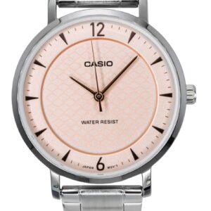 Casio Standard Analog Stainless Steel Salmon Dial Quartz LTP-VT04D-4A Women's Watch