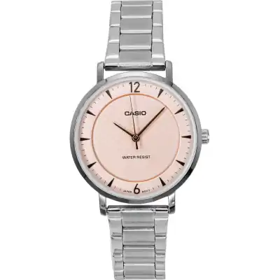 Casio Standard Analog Stainless Steel Salmon Dial Quartz LTP-VT04D-4A Women's Watch
