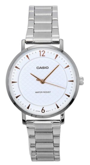 Casio Standard Analog Stainless Steel Cream Dial Quartz LTP-VT04D-7A Women's Watch