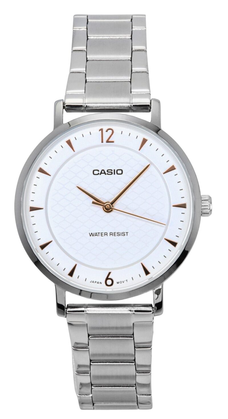 Casio Standard Analog Stainless Steel Cream Dial Quartz LTP-VT04D-7A Women's Watch