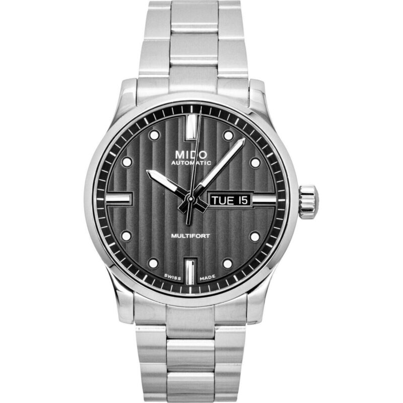 Mido Multifort Stainless Steel Anthracite Dial Automatic M005.430.11.061.80 100M Men's Watch Mido Multifort Stainless Steel Anthracite Dial Automatic M005.430.11.061.80 100M Men's Watch