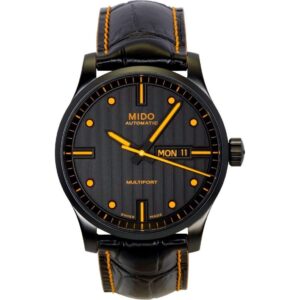 Mido Multifort Special Edition Leather Strap Black Dial Automatic M005.430.36.051.80 100M Men's Watch With Extra Strap