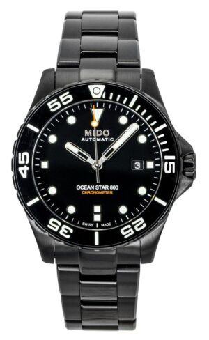 Mido Ocean Star 600 Special Edition Black Dial Automatic Diver's M026.608.33.051.00 600M Men's Watch With Extra Strap