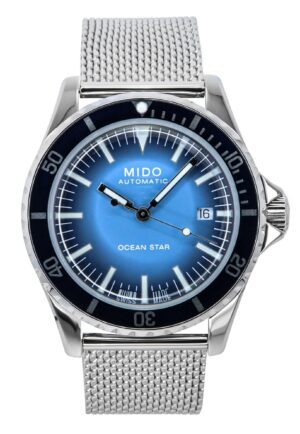 Mido Ocean Star Tribute Blue Dial Automatic Diver's M026.807.11.041.01 200M Men's Watch With Extra Strap