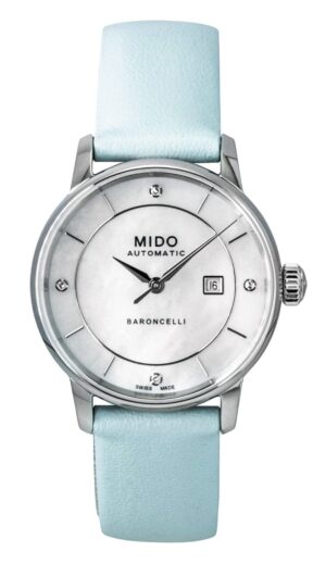 Mido Baroncelli Special Edition Diamond MOP Dial Automatic M037.207.16.106.00 Women's Watch With Extra Straps