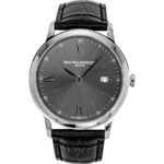 Baume & Mercier Classima Leather Strap Black Dial Quartz M0A10416 Men's Watch