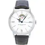 Baume & Mercier Classima Leather Strap Open Heart Silver Dial Automatic M0A10524 Men's Watch