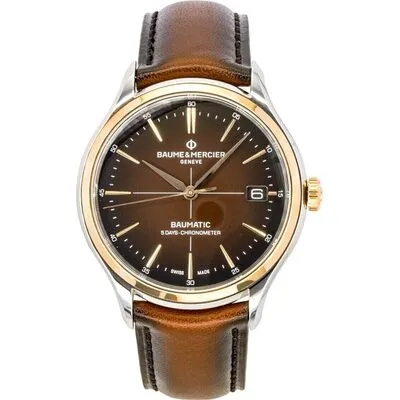 Baume & Mercier Clifton Leather Strap Brown Dial Automatic M0A10713 Men's Watch