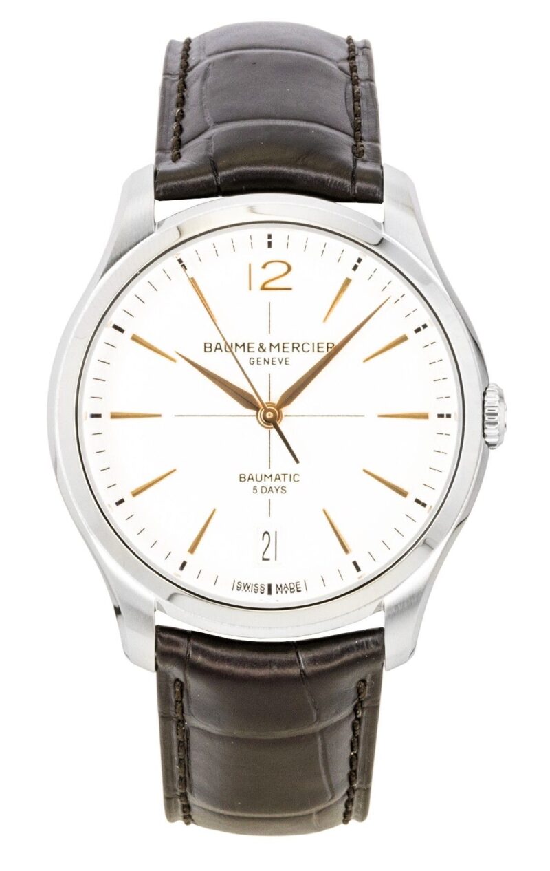 Baume & Mercier Clifton Leather Strap Off White Dial Automatic M0A10773 Men's Watch Baume & Mercier Clifton Leather Strap Off White Dial Automatic M0A10773 Men's Watch