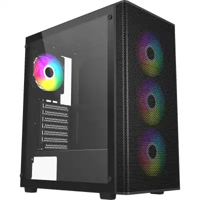 FSP M220 ATX Mid Tower Gaming Chassis - Black