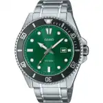 Casio Standard Analog Stainless Steel Green Dial Quartz MDV-107D-3A2V 200M Men's Watch