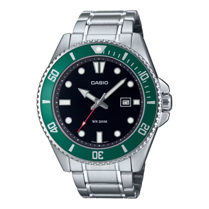 Casio Collection Diver Date 200m - Green (MDV-107D-3AVDF) Men's Watch