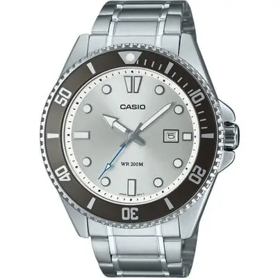 Casio Standard Analog Stainless Steel Silver Dial Quartz MDV-107D-7AV 200M Men's Watch