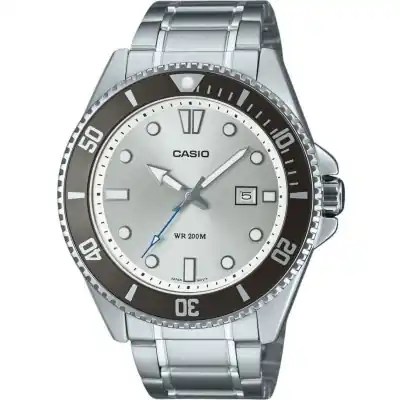 Casio Standard Analog Stainless Steel Silver Dial Quartz MDV-107D-7AV 200M Men's Watch