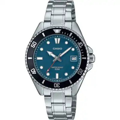 Casio Standard Analog Stainless Steel Blue Dial Quartz MDV-10D-2A1V Men's Watch