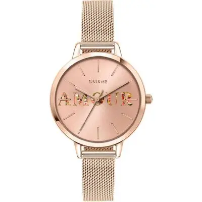 Oui & Me Fleurette Rose Gold Tone Stainless Steel Quartz ME010043 Women's Watch