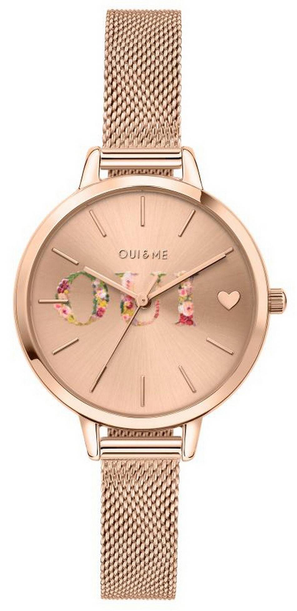 Oui & Me Petite Fleurette Rose Gold Tone Stainless Steel Quartz ME010044 Women's Watch 1 Oui & Me Petite Fleurette Rose Gold Tone Stainless Steel Quartz ME010044 Women's Watch