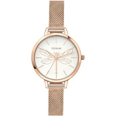 Oui & Me Petite Amourette White Dial Rose Gold Tone Stainless Steel Quartz ME010046 Women's Watch