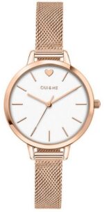 Oui & Me Petite Amourette White Dial Rose Gold Tone Stainless Steel Quartz ME010051 Women's Watch