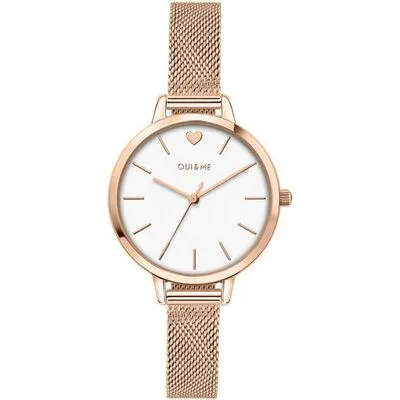 Oui & Me Petite Amourette White Dial Rose Gold Tone Stainless Steel Quartz ME010051 Women's Watch