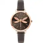 Oui & Me Amourette Grey Sunray Dial Leather Strap Quartz ME010074 Women's Watch