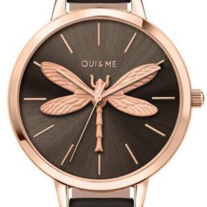 Oui & Me Amourette Grey Sunray Dial Leather Strap Quartz ME010074 Women's Watch