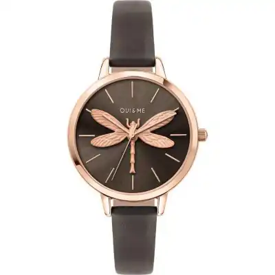 Oui & Me Amourette Grey Sunray Dial Leather Strap Quartz ME010074 Women's Watch