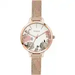 Oui & Me Petite Fleurette White Dial Rose Gold Tone Stainless Steel Quartz ME010096 Women's Watch