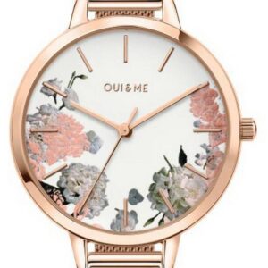Oui & Me Petite Fleurette White Dial Rose Gold Tone Stainless Steel Quartz ME010096 Women's Watch