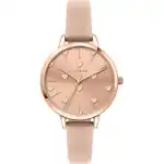Oui & Me Petite Amourette Rose Gold Sunray Dial Leather Strap Quartz ME010106 Women's Watch