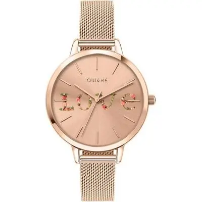 Oui & Me Grande Fleurette Rose Gold Tone Stainless Steel Quartz ME010112 Women's Watch