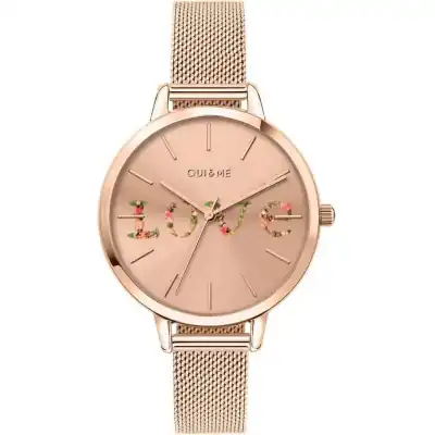 Oui & Me Grande Fleurette Rose Gold Tone Stainless Steel Quartz ME010112 Women's Watch
