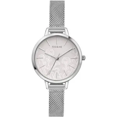 Oui & Me Petite Fleurette Silver Dial Stainless Steel Quartz ME010127 Women's Watch