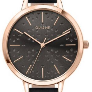 Oui & Me Amourette Dark Grey Dial Leather Strap Quartz ME010146 Women's Watch