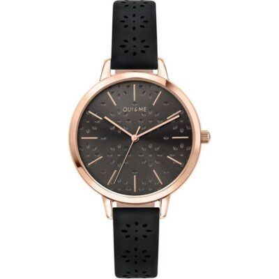 Oui & Me Amourette Dark Grey Dial Leather Strap Quartz ME010146 Women's Watch